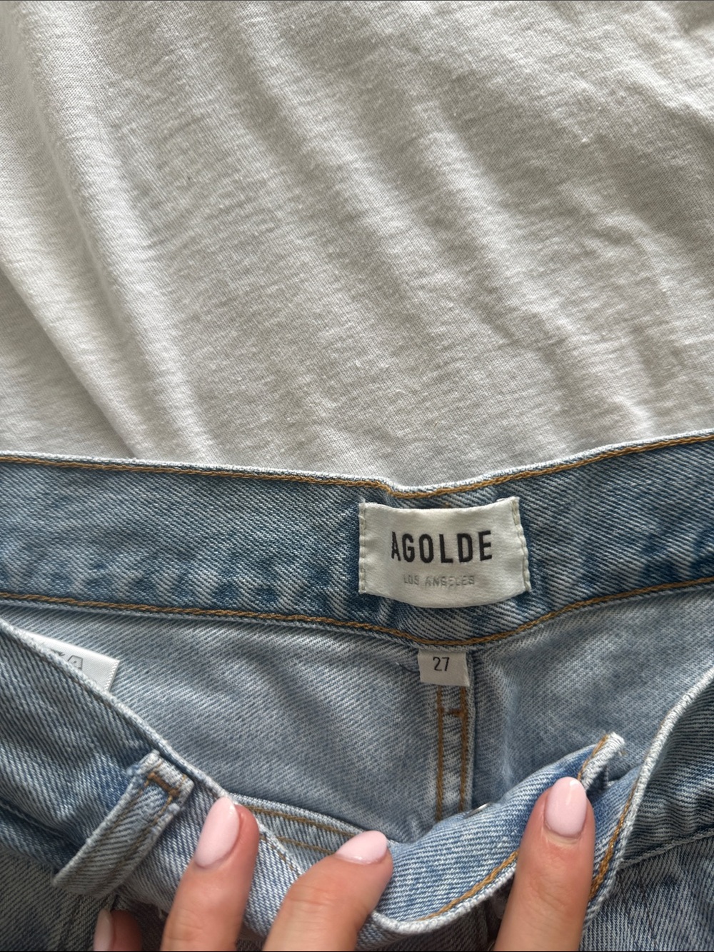 Agolde Light Blue Denim Jeans - Picture 1 of 3